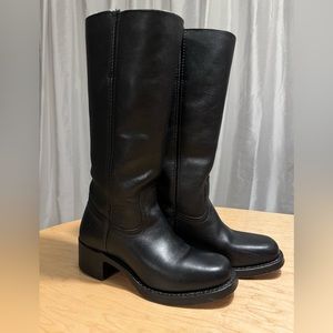 Frye Campus 14L Black Leather Boots Women’s Size 6 1/2
